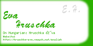 eva hruschka business card